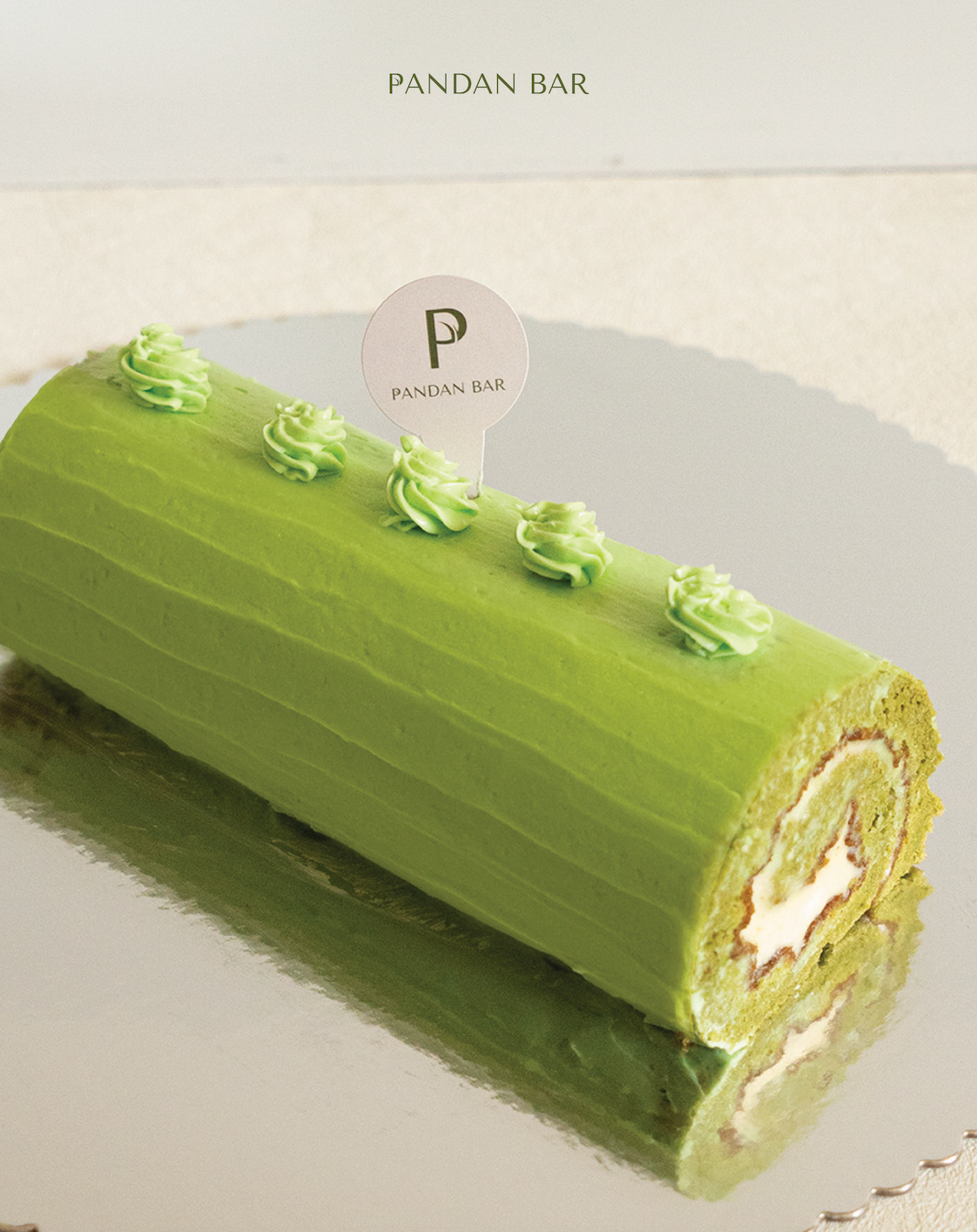 Pandan Cheese Roll Cake
